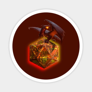 Magma Dragon D20 Magnet